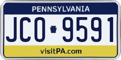 PA license plate JCO9591