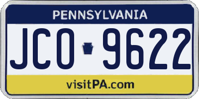 PA license plate JCO9622