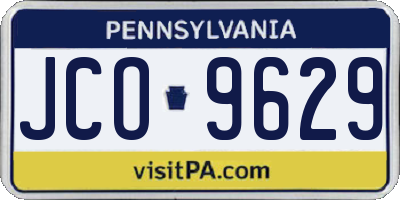 PA license plate JCO9629