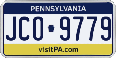 PA license plate JCO9779