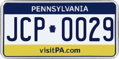 PA license plate JCP0029