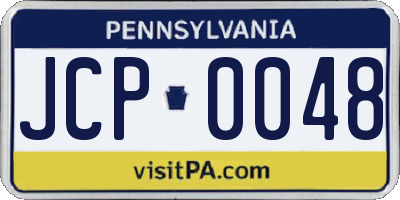 PA license plate JCP0048