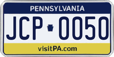 PA license plate JCP0050