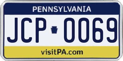 PA license plate JCP0069