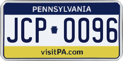 PA license plate JCP0096