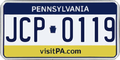 PA license plate JCP0119
