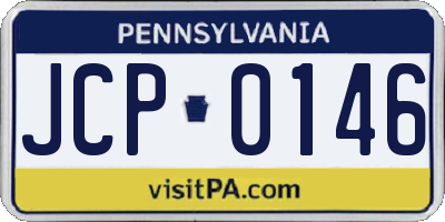 PA license plate JCP0146