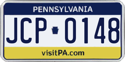 PA license plate JCP0148
