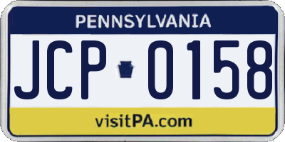 PA license plate JCP0158