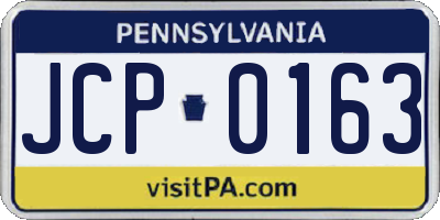 PA license plate JCP0163