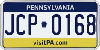 PA license plate JCP0168