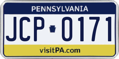 PA license plate JCP0171