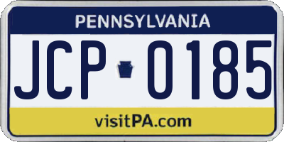 PA license plate JCP0185