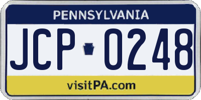 PA license plate JCP0248