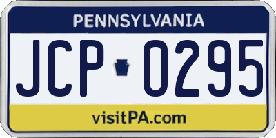 PA license plate JCP0295