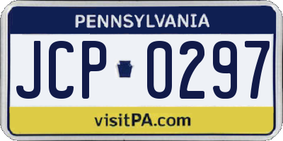 PA license plate JCP0297