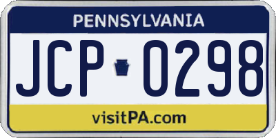 PA license plate JCP0298