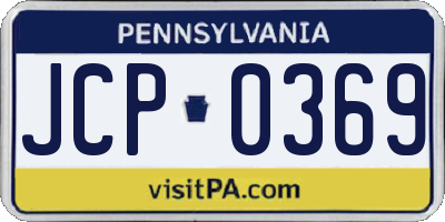 PA license plate JCP0369