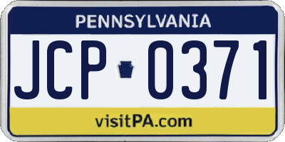 PA license plate JCP0371