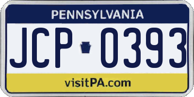 PA license plate JCP0393