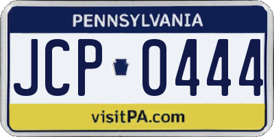 PA license plate JCP0444