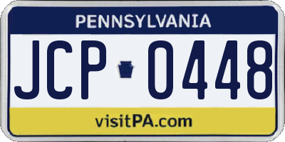 PA license plate JCP0448