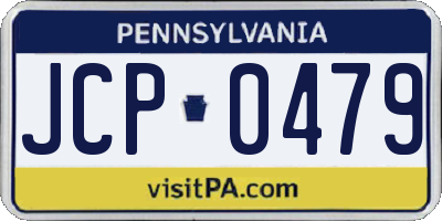 PA license plate JCP0479
