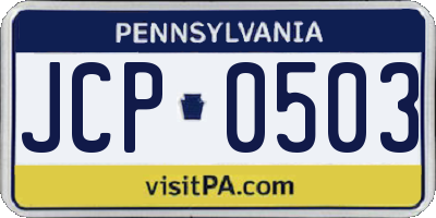 PA license plate JCP0503