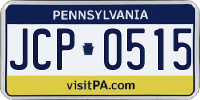 PA license plate JCP0515
