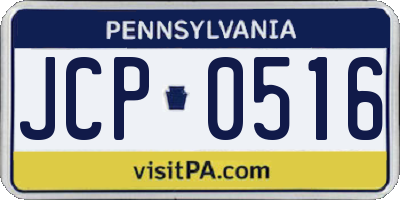 PA license plate JCP0516