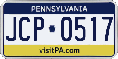 PA license plate JCP0517