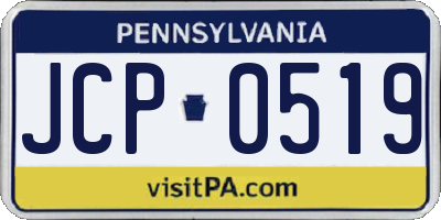 PA license plate JCP0519