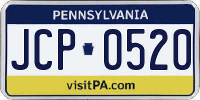 PA license plate JCP0520