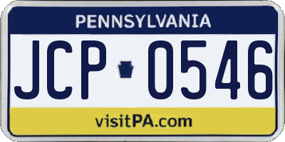 PA license plate JCP0546