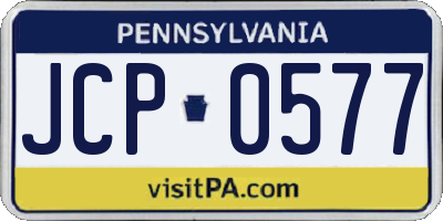 PA license plate JCP0577