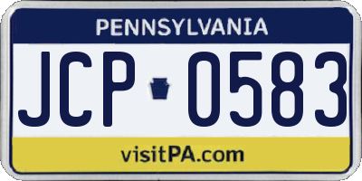 PA license plate JCP0583