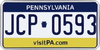PA license plate JCP0593