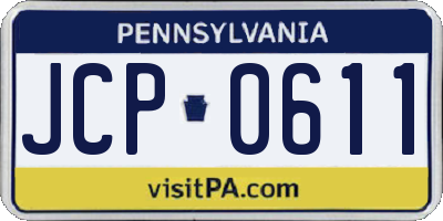 PA license plate JCP0611