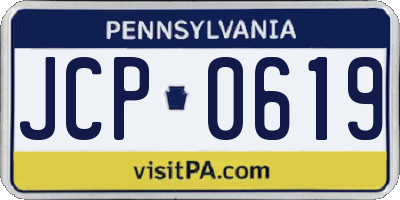 PA license plate JCP0619