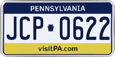 PA license plate JCP0622