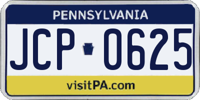 PA license plate JCP0625