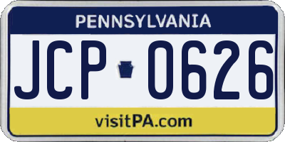 PA license plate JCP0626