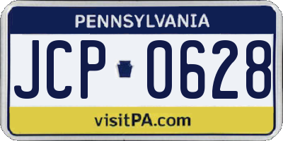 PA license plate JCP0628