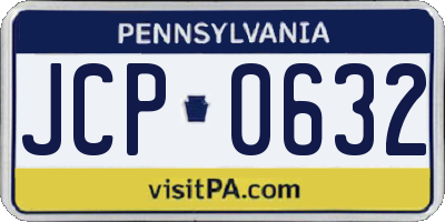 PA license plate JCP0632