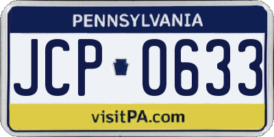 PA license plate JCP0633