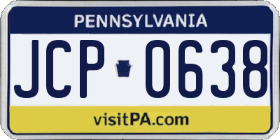 PA license plate JCP0638