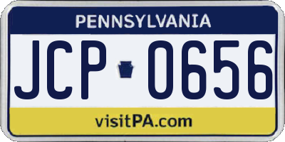 PA license plate JCP0656
