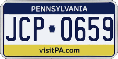 PA license plate JCP0659