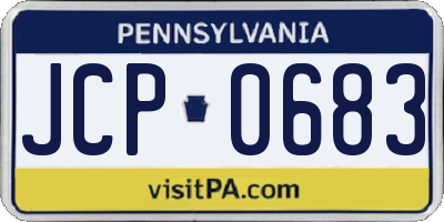 PA license plate JCP0683