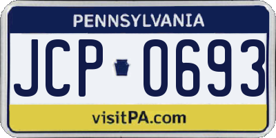PA license plate JCP0693